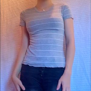 super cute tight yet comfy long, striped t shirt.
